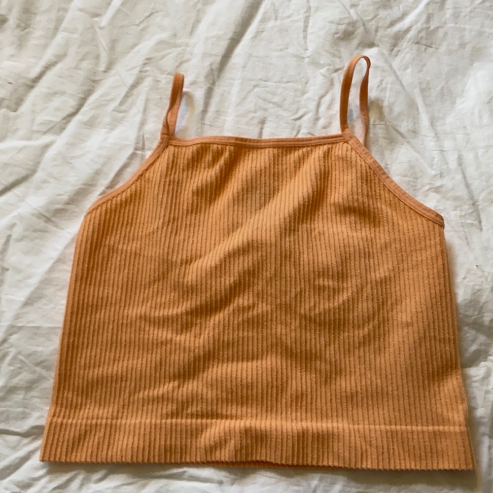 Light orange high neck tank